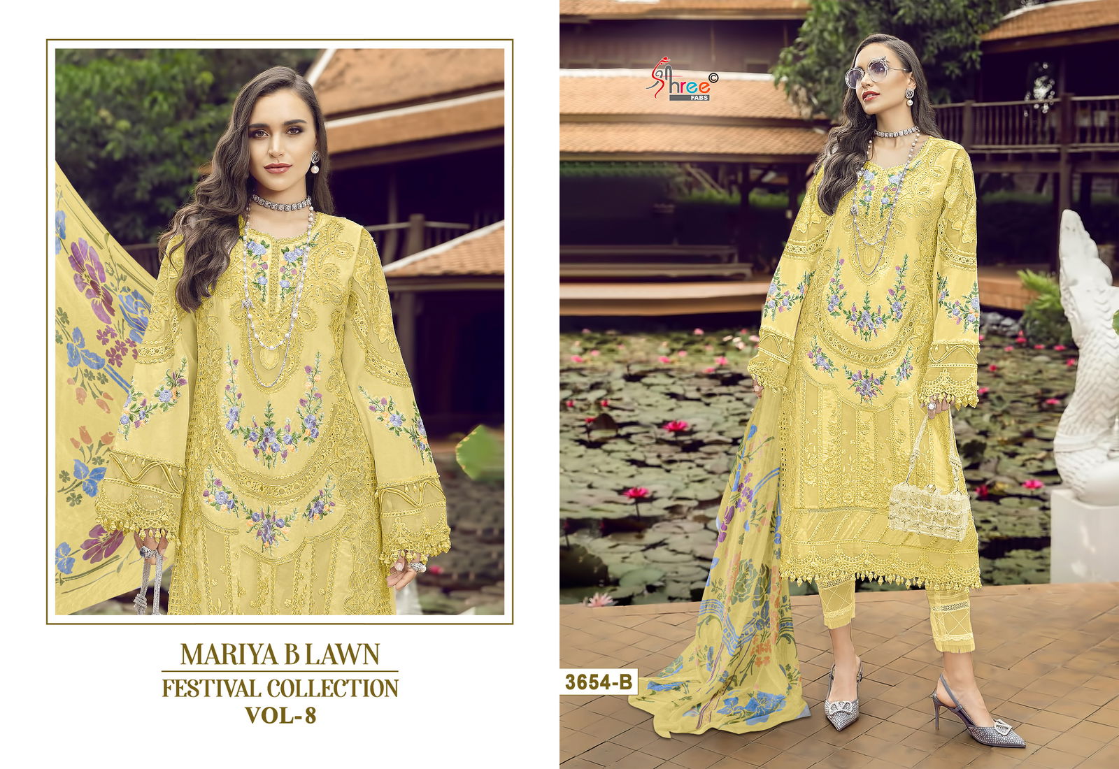 Mariya B Lawn Festival Collection Vol 8 By Shree Cotton Pakistani Suits Wholesalers In Delhi
